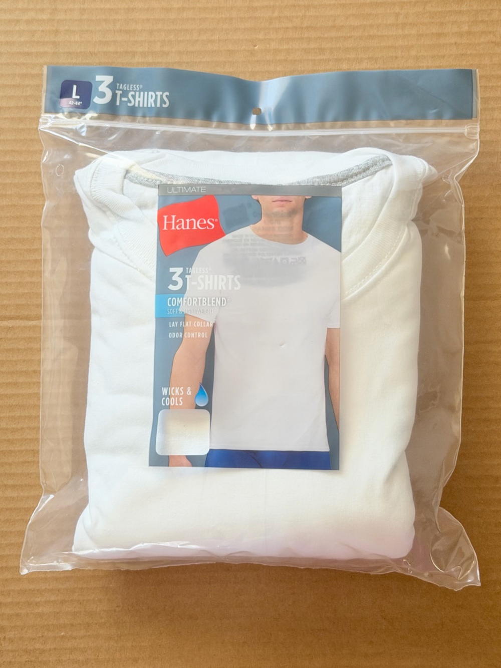 Hanes Men's Ultimate Crewneck Undershirts | 3-Pack | White
